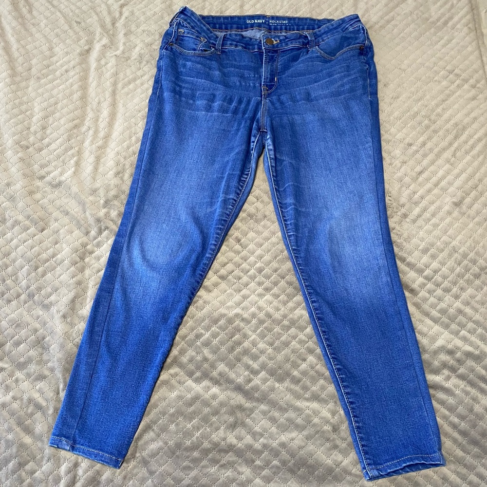 Old Navy Rockstar Mid-Rise Blue Jeans